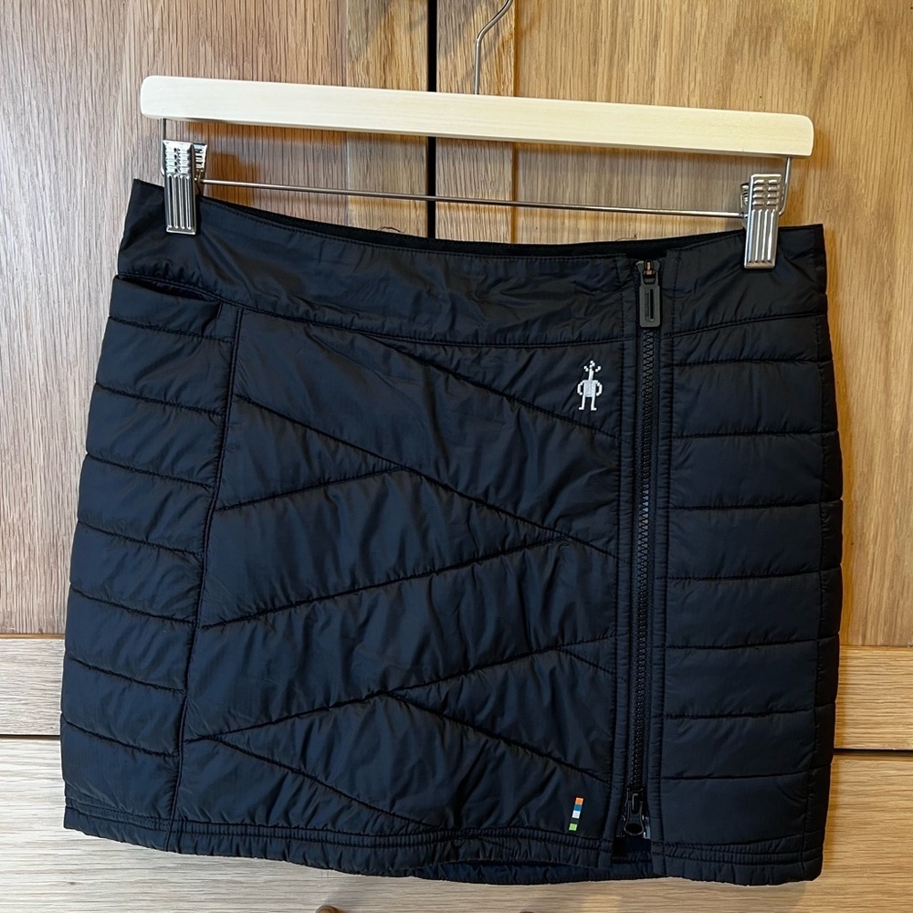 Smartwool Smartloft Zip Quilted Mini Skirt Black Small Outdoor Sporty Active